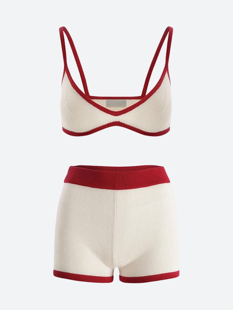 Knitted Crop Top & Shorts Two Piece Set - KAYSMAR