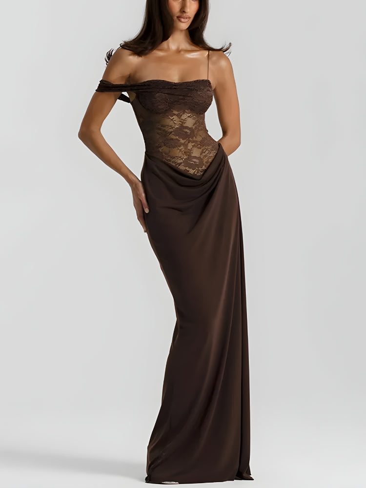 Lace Bodice Maxi Dress - KAYSMAR