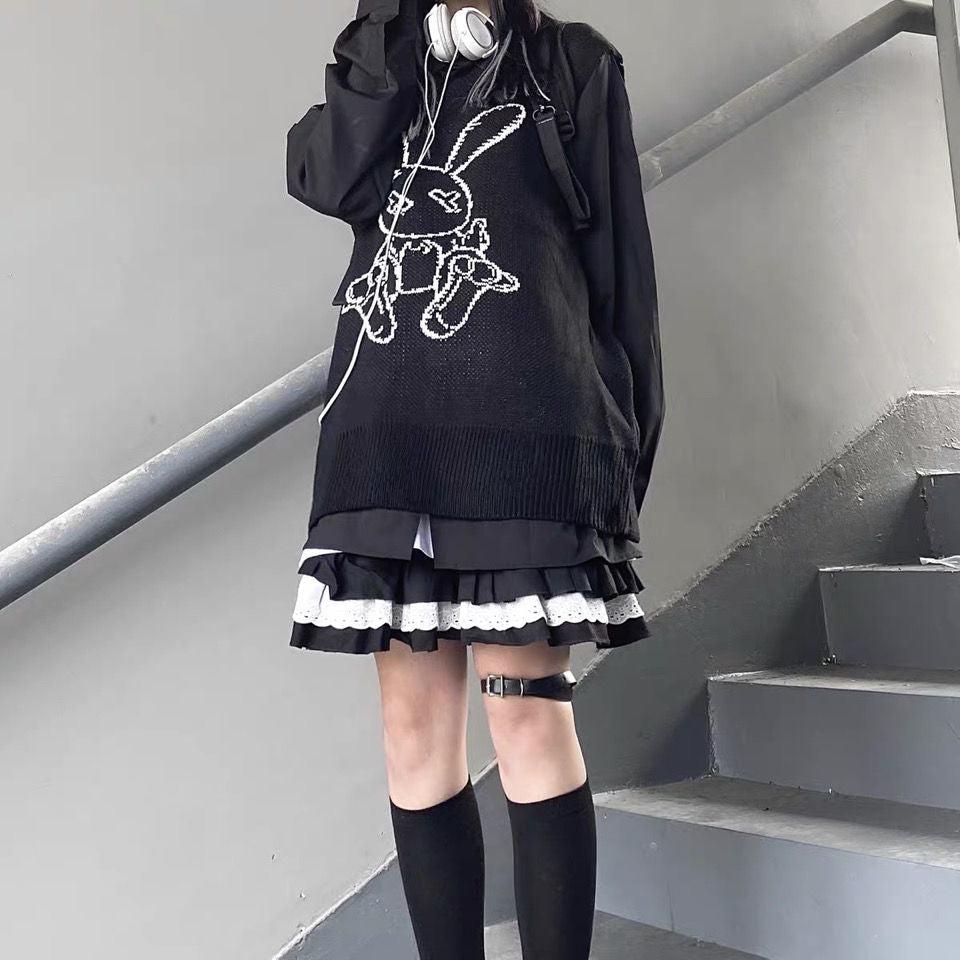 Lace Detailed Ruffle Mini Skirt - KAYSMAR