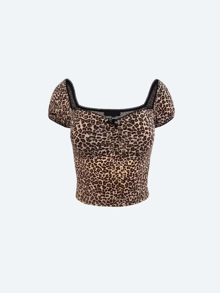 Leopard Bodycon Crop Top - KAYSMAR