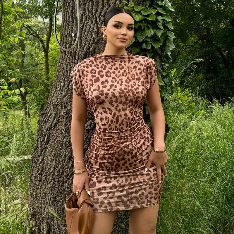 Leopard Bodycon Mini Dress - KAYSMAR