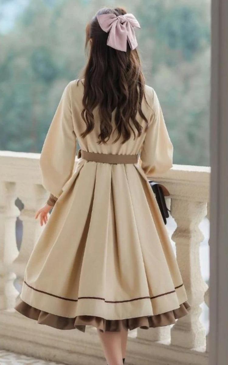 Light Academia Uniform Midi Dress - KAYSMAR