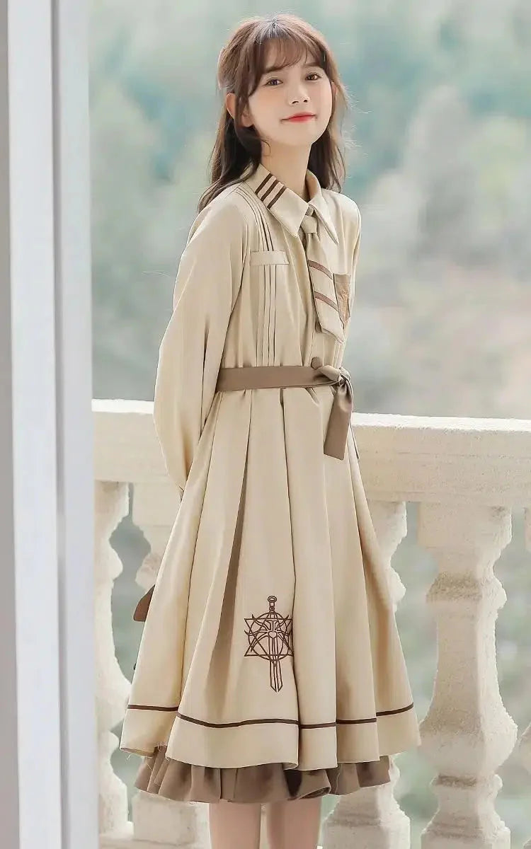 Light Academia Uniform Midi Dress - KAYSMAR