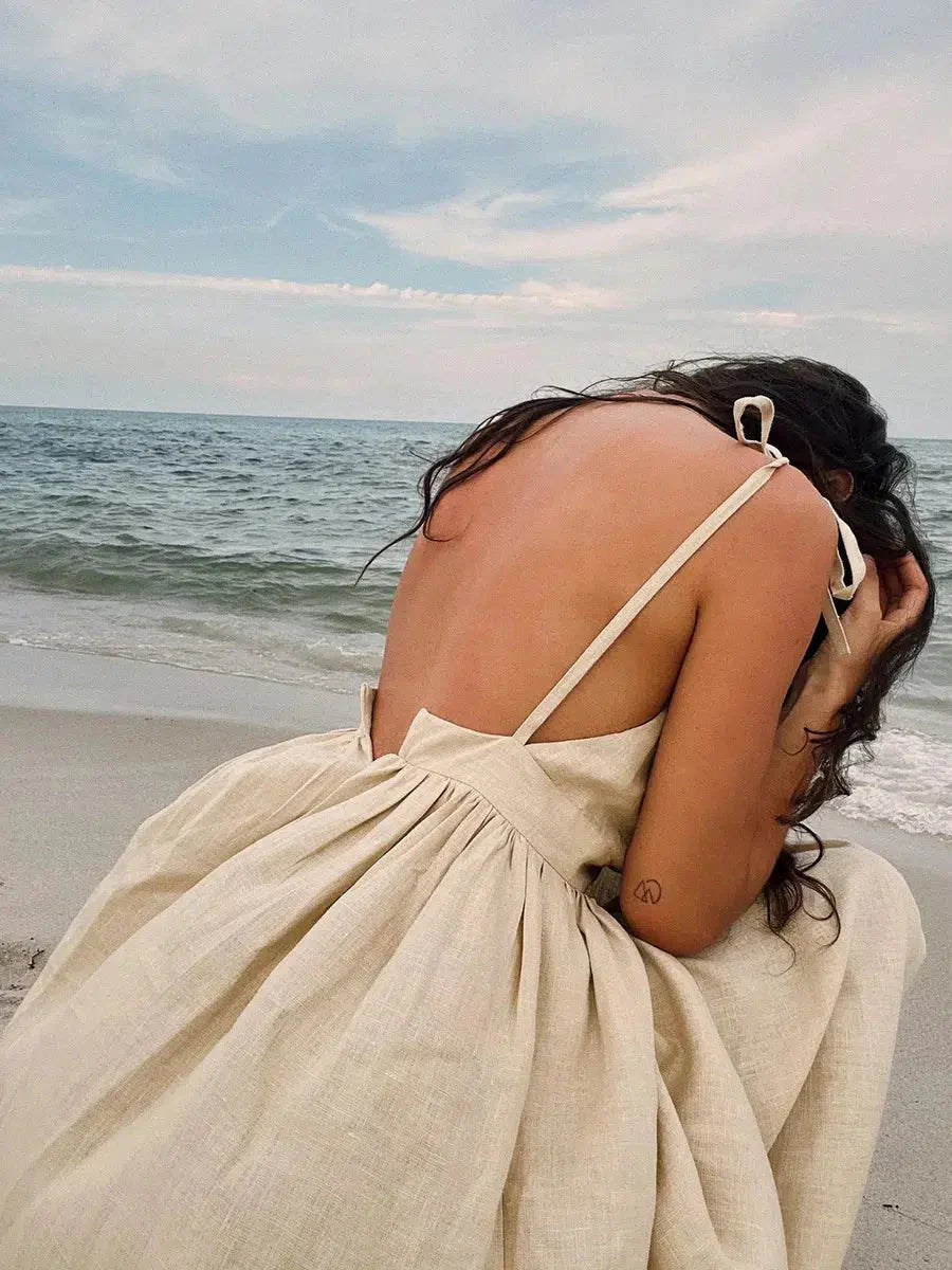 Linen Midi Dress - KAYSMAR