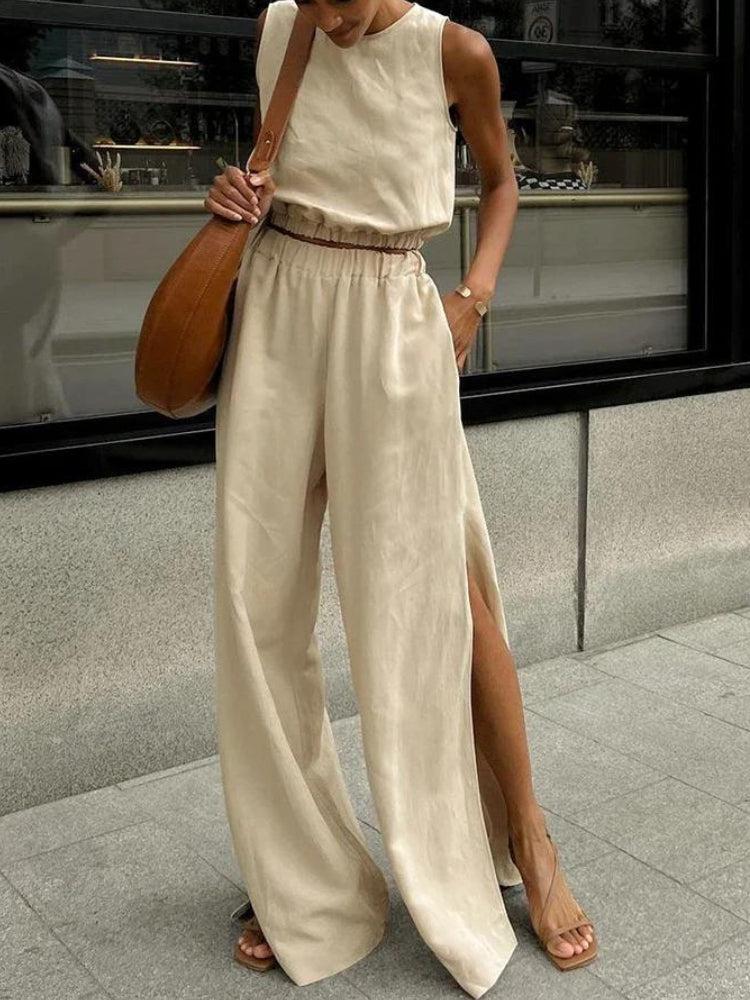 Linen Top & Pants Two Piece Set - KAYSMAR