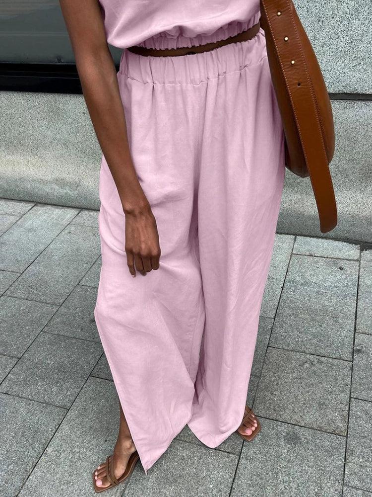 Linen Top & Pants Two Piece Set - KAYSMAR