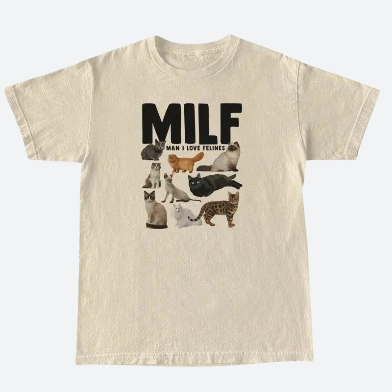 Man I Love Felines Tee - KAYSMAR