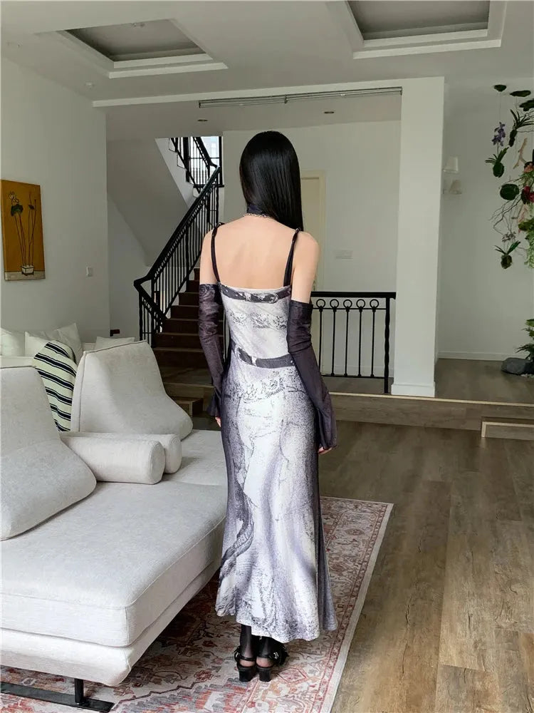 Marble Maxi Dress - KAYSMAR