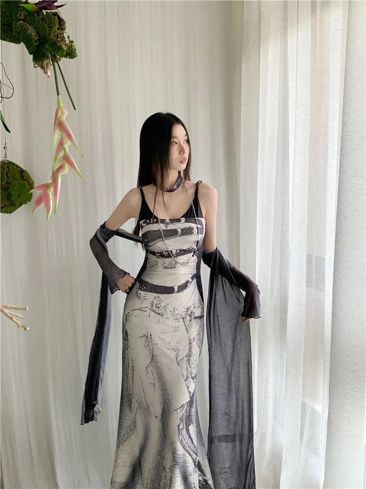 Marble Maxi Dress - KAYSMAR