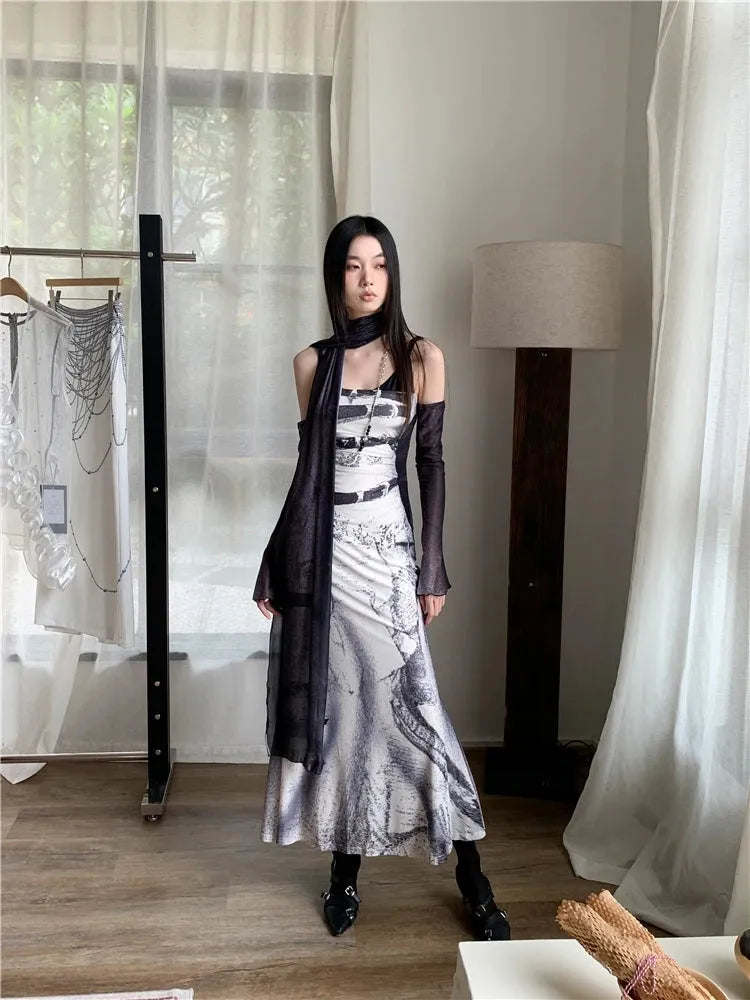 Marble Maxi Dress - KAYSMAR