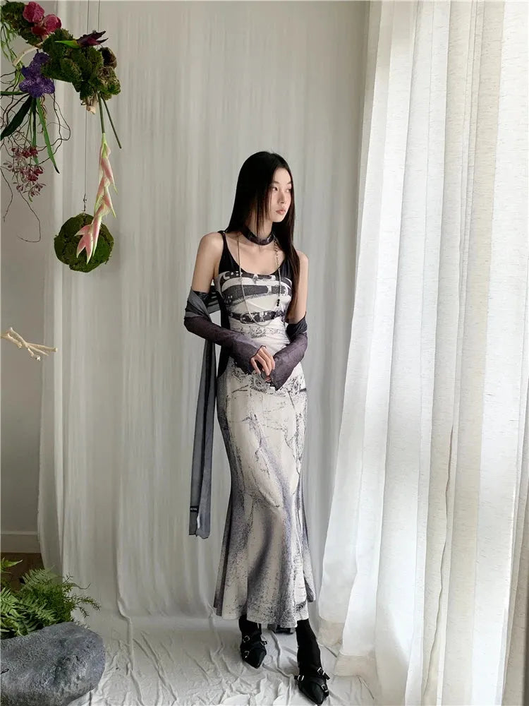 Marble Maxi Dress - KAYSMAR