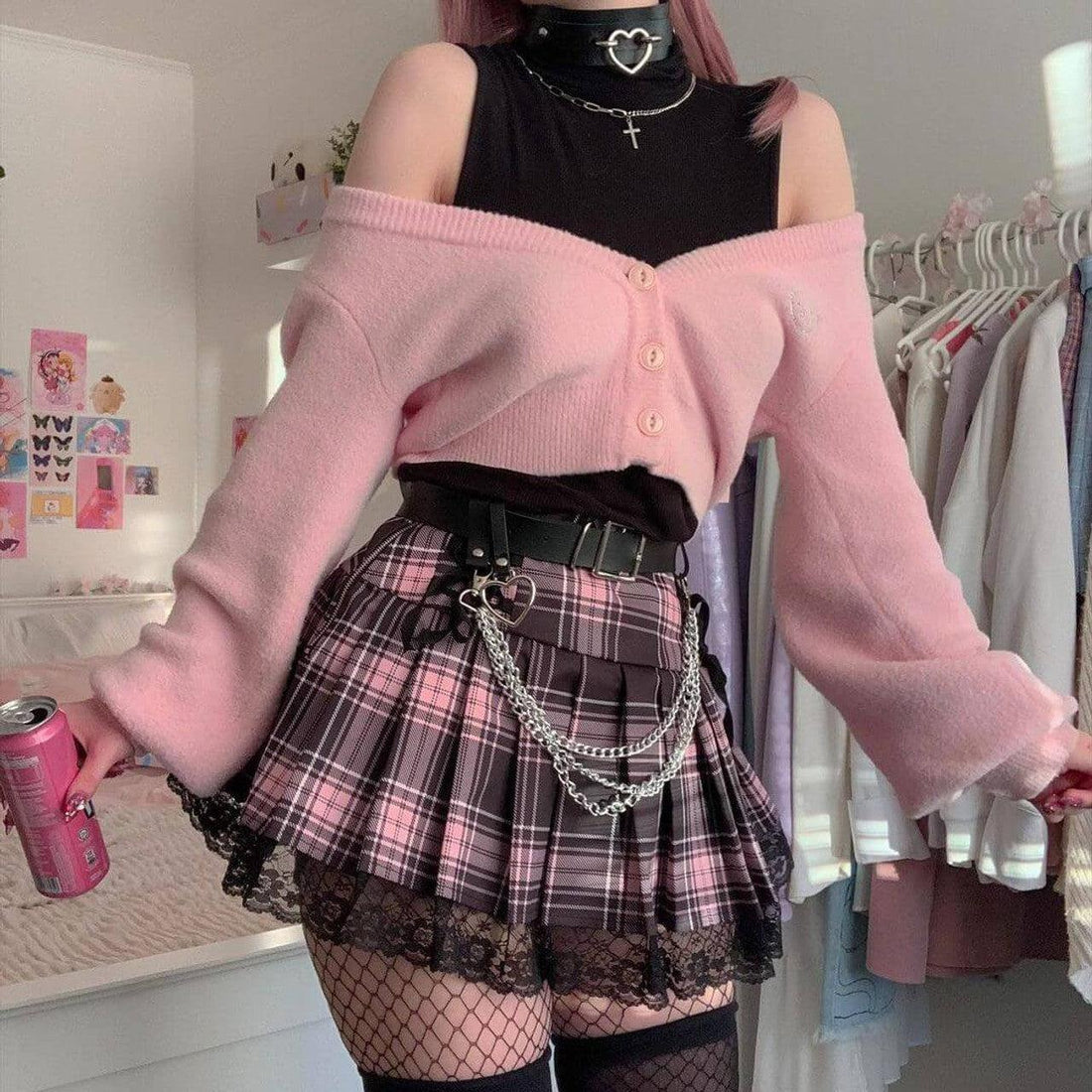 Pastel Goth Pleated Mini Skirt - KAYSMAR