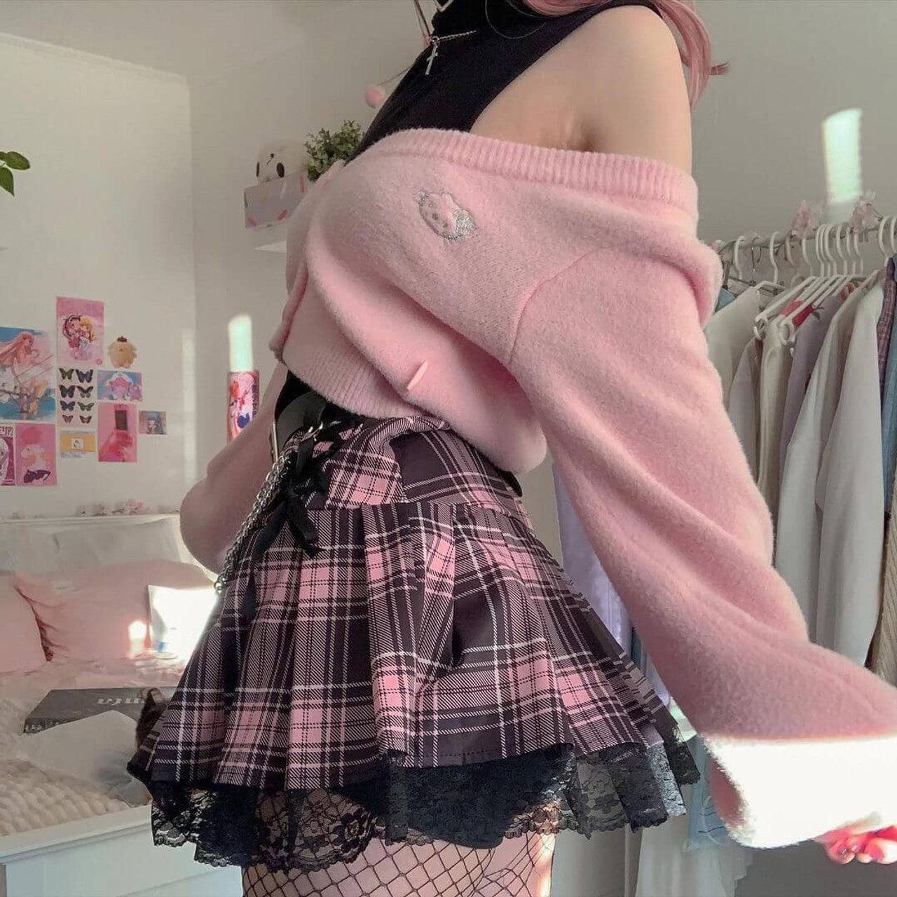Pastel Goth Pleated Mini Skirt - KAYSMAR