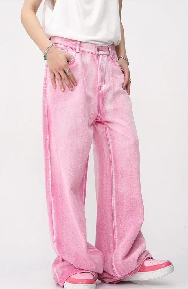Pink Denim Jacket & Pants Two Piece Set - KAYSMAR