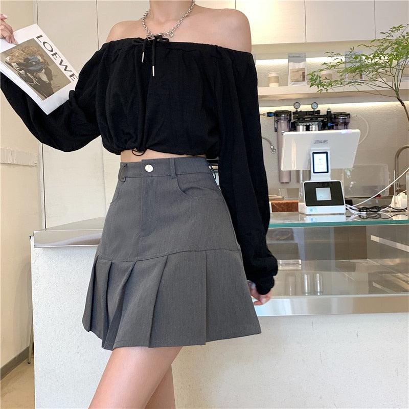 Pleated College Mini Skirt - KAYSMAR