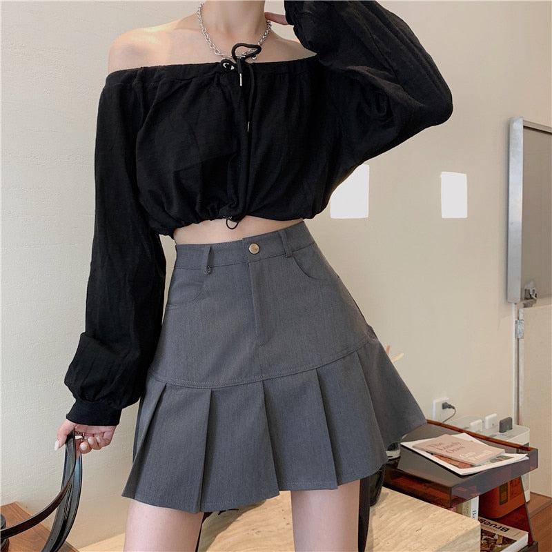 Pleated College Mini Skirt - KAYSMAR