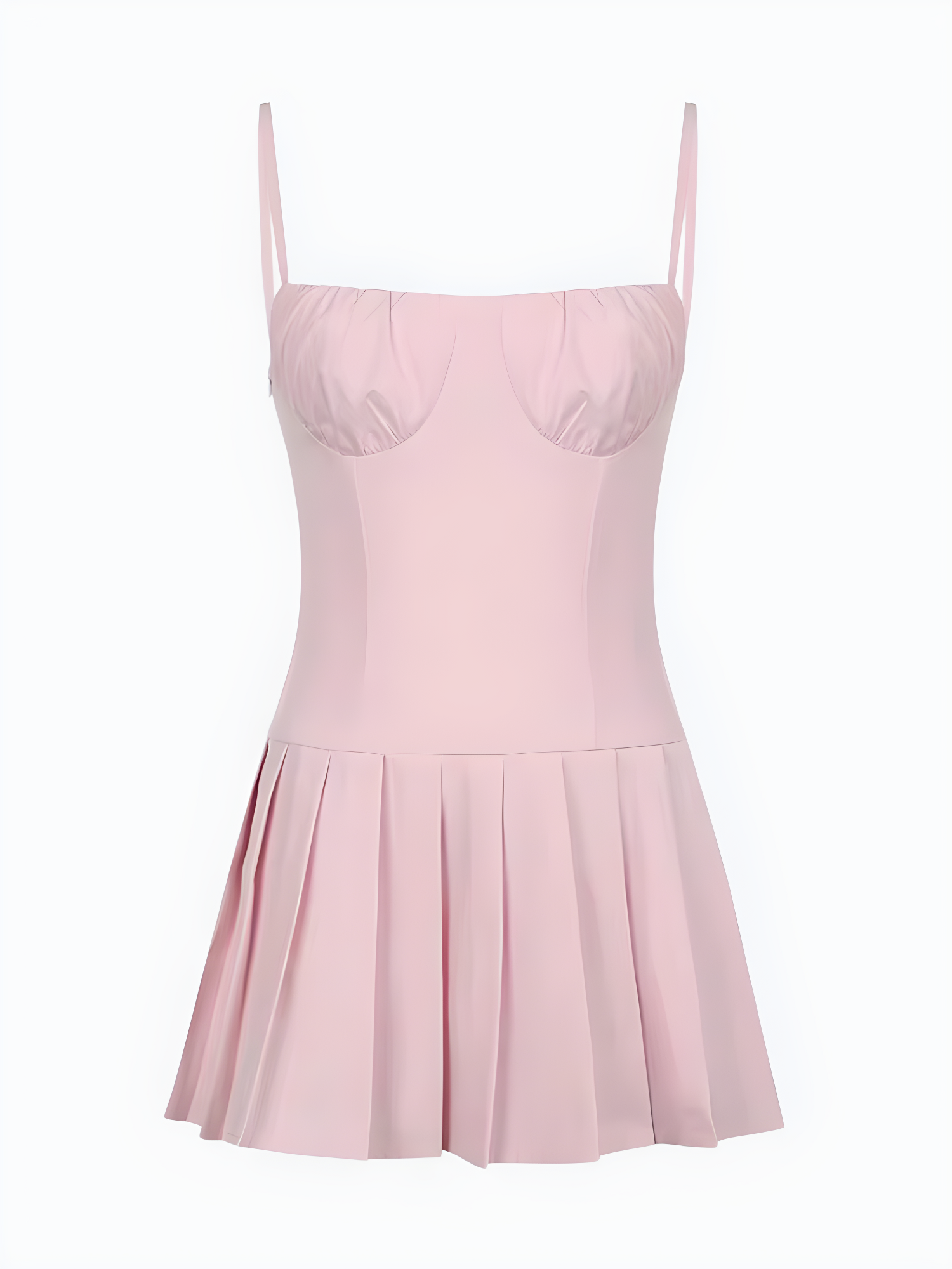 Pleated Pink Mini Dress - KAYSMAR