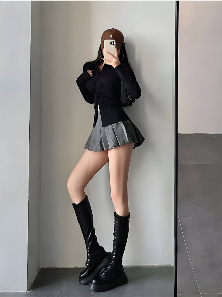Pleated Tennis Mini Skirt - KAYSMAR