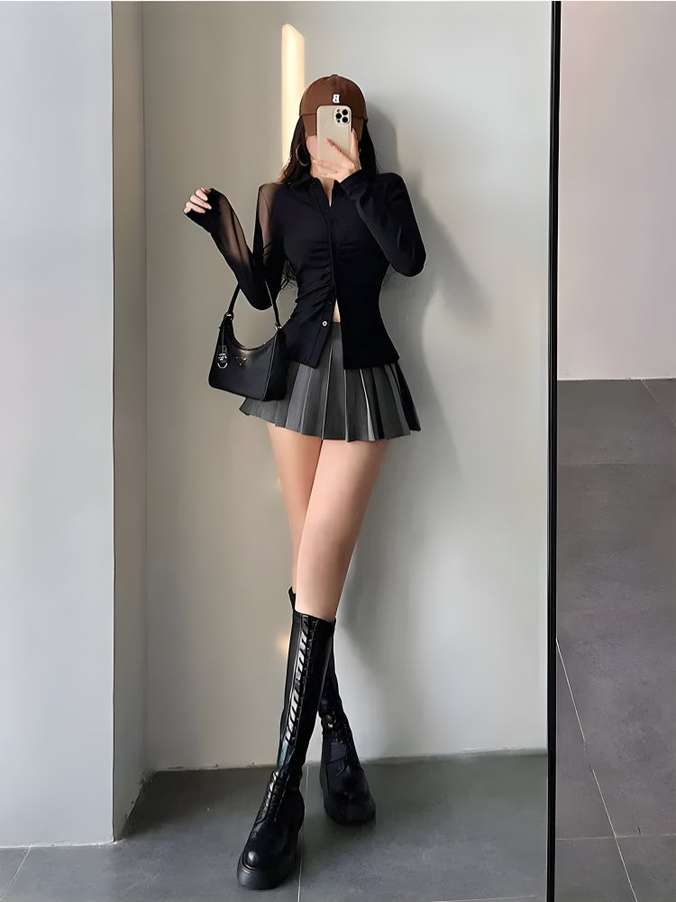 Pleated Tennis Mini Skirt - KAYSMAR