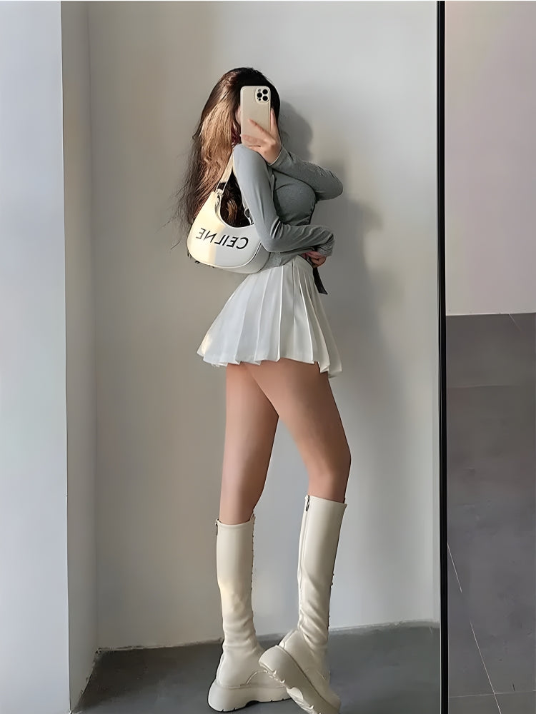 Pleated Tennis Mini Skirt - KAYSMAR