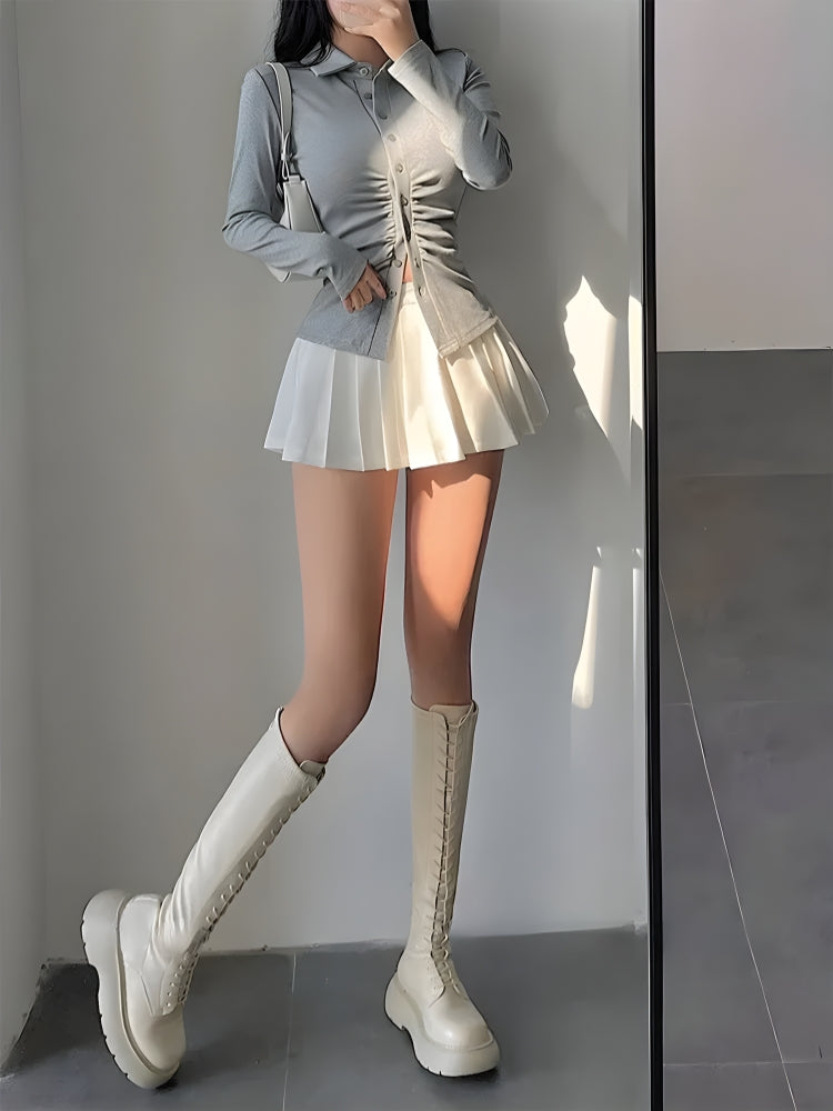 Pleated Tennis Mini Skirt - KAYSMAR