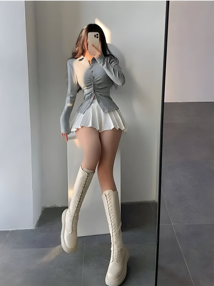 Pleated Tennis Mini Skirt - KAYSMAR