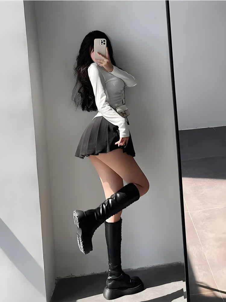 Pleated Tennis Mini Skirt - KAYSMAR
