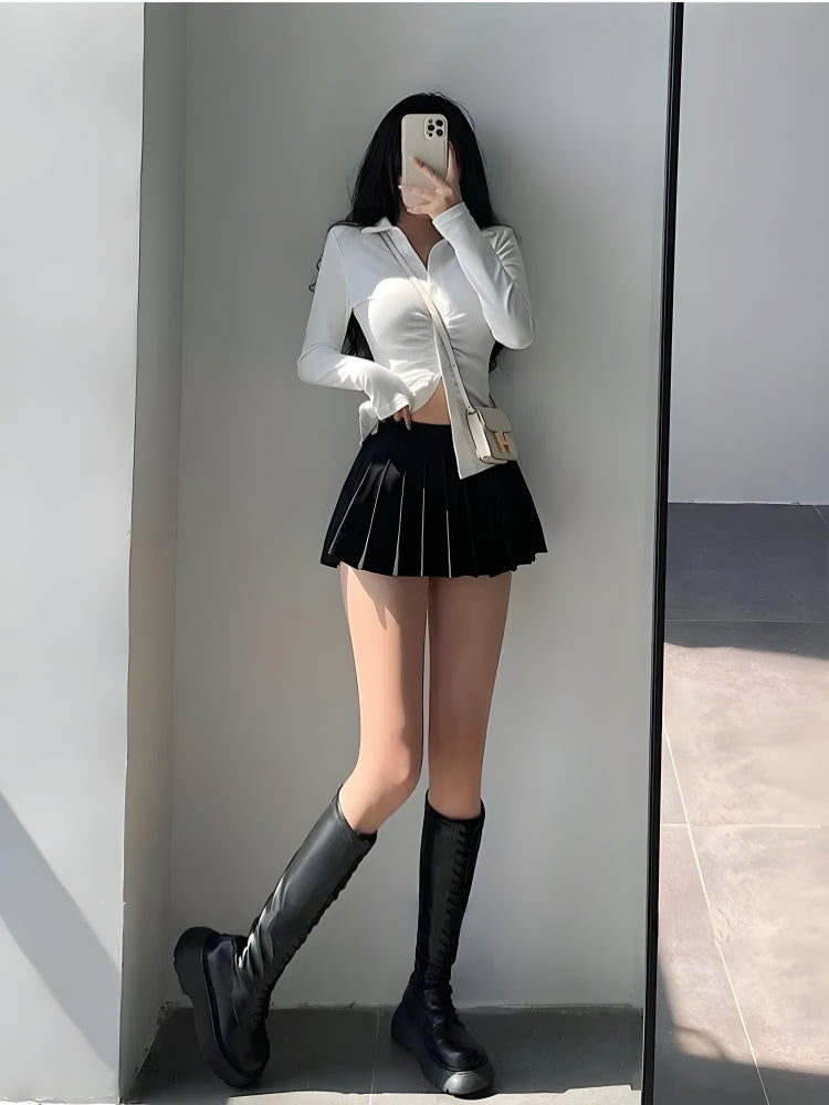 Pleated Tennis Mini Skirt - KAYSMAR