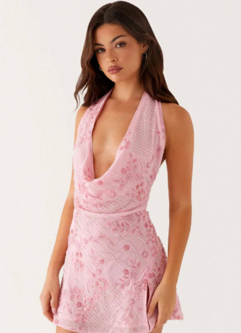 Plunge Mini Dress - KAYSMAR