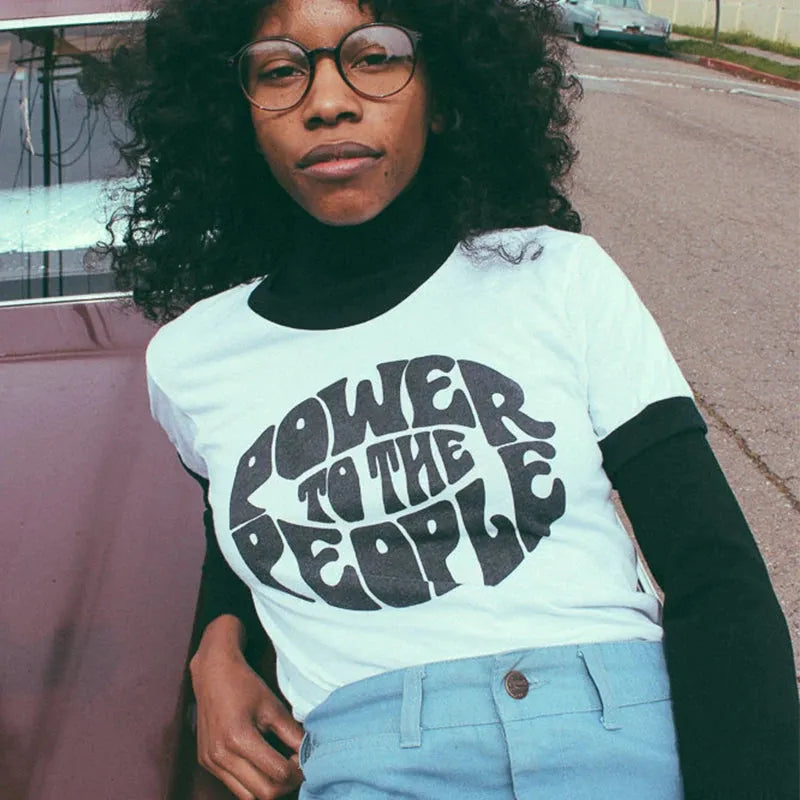 Power to the People Ringer Tee - KAYSMAR