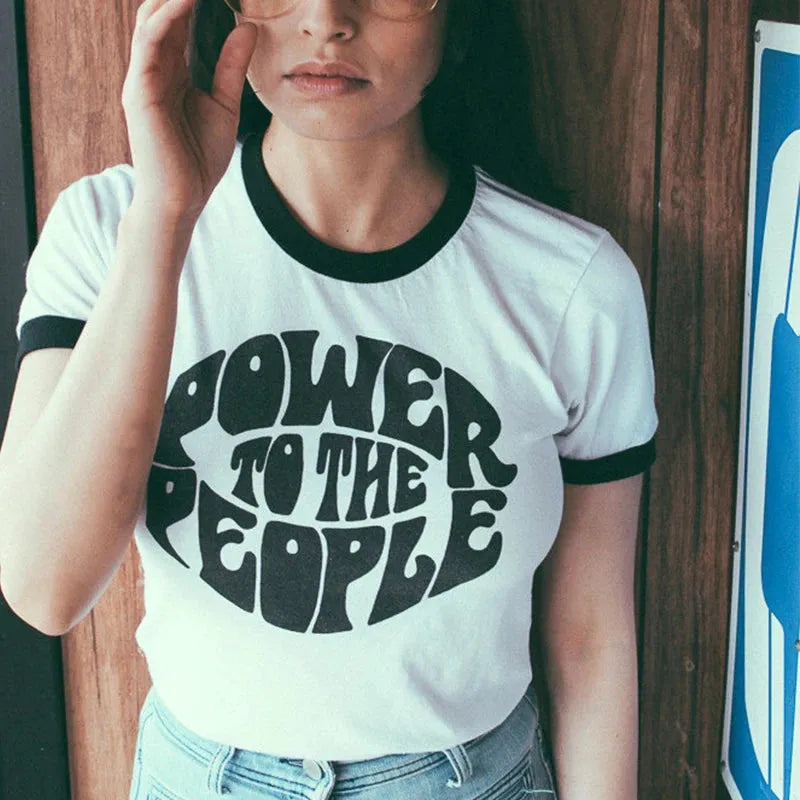 Power to the People Ringer Tee - KAYSMAR
