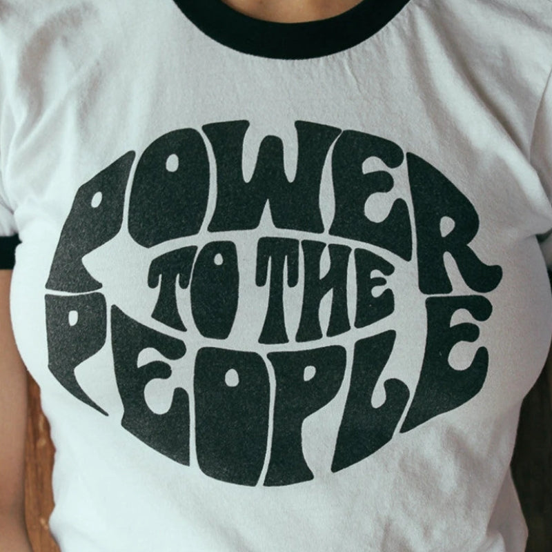 Power to the People Ringer Tee - KAYSMAR