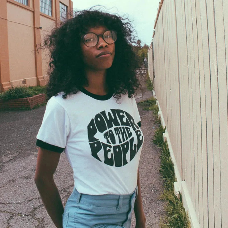 Power to the People Ringer Tee - KAYSMAR