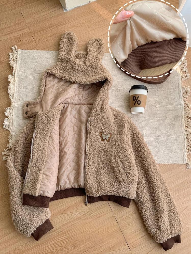 Rabbit Hood Teddy Two Piece Set - KAYSMAR