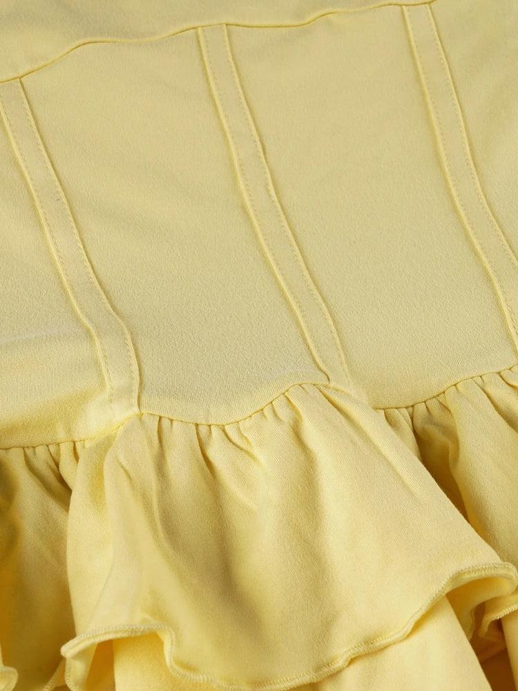 Ruffled Halter Mini Dress - KAYSMAR