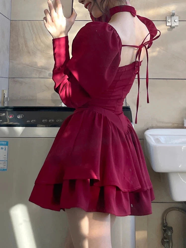 Ruffled Layered Corset Mini Dress - KAYSMAR