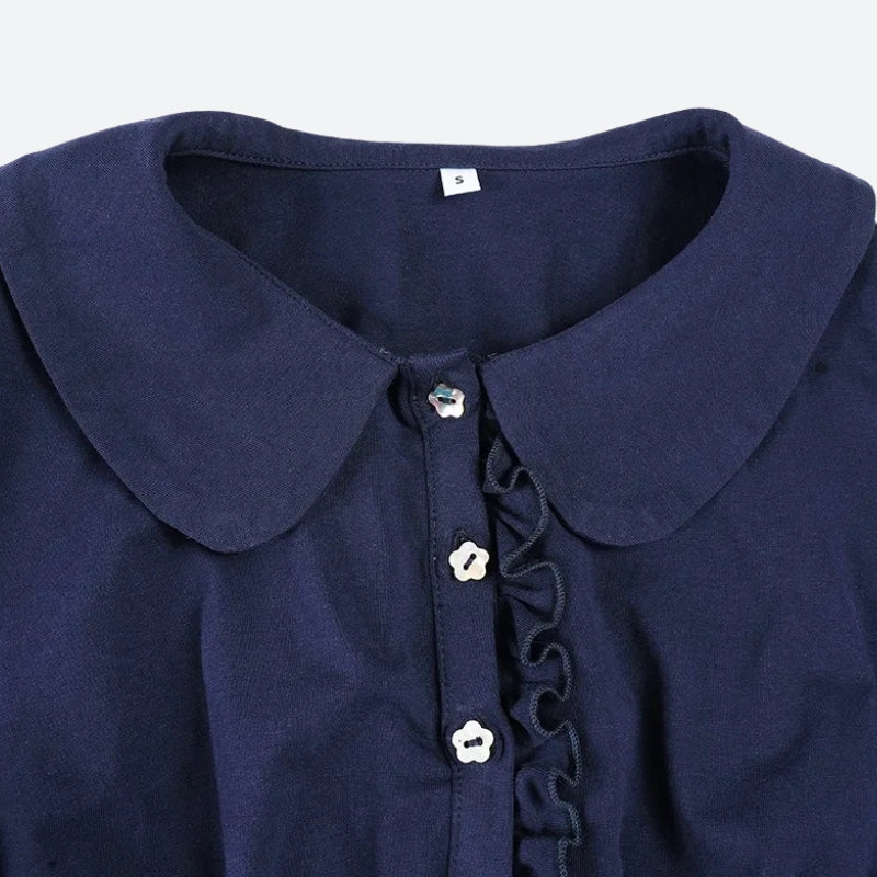 Ruffled Polo Mini Dress - KAYSMAR
