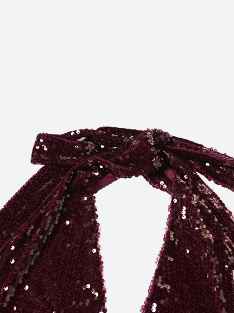 Sequined Backless Mini Dress - KAYSMAR