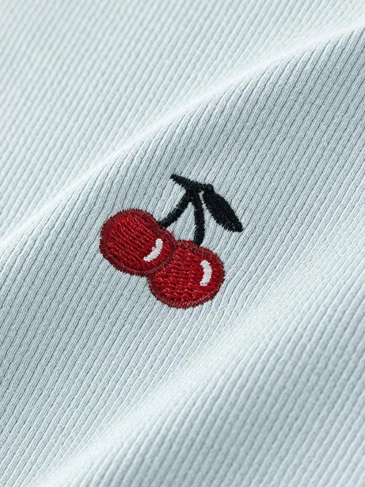 Soft Girl Cherry Lettuce Edge Tee - KAYSMAR