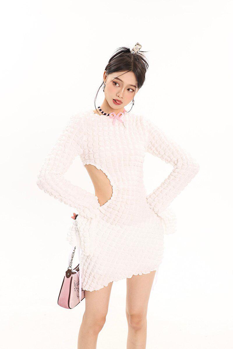 Soft Girl Cut Out Mini Dress - KAYSMAR