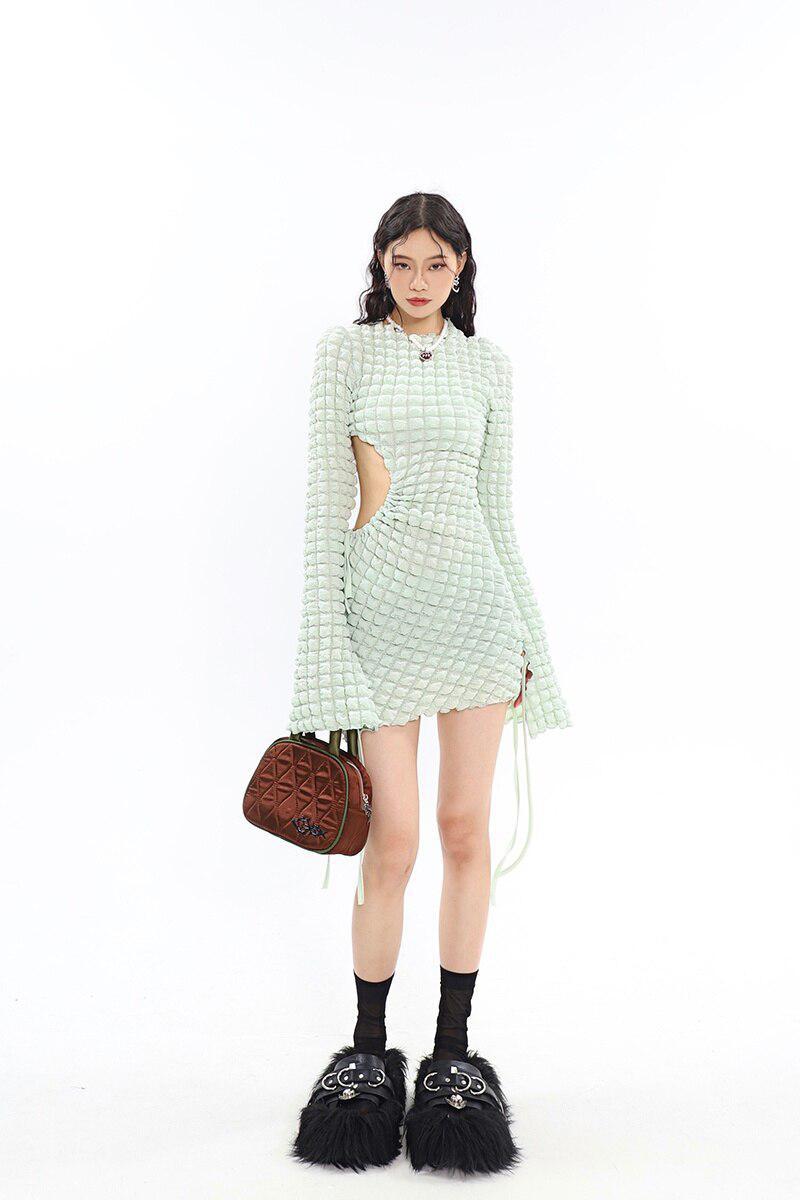 Soft Girl Cut Out Mini Dress - KAYSMAR