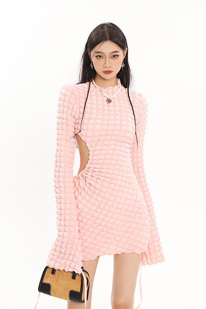 Soft Girl Cut Out Mini Dress - KAYSMAR