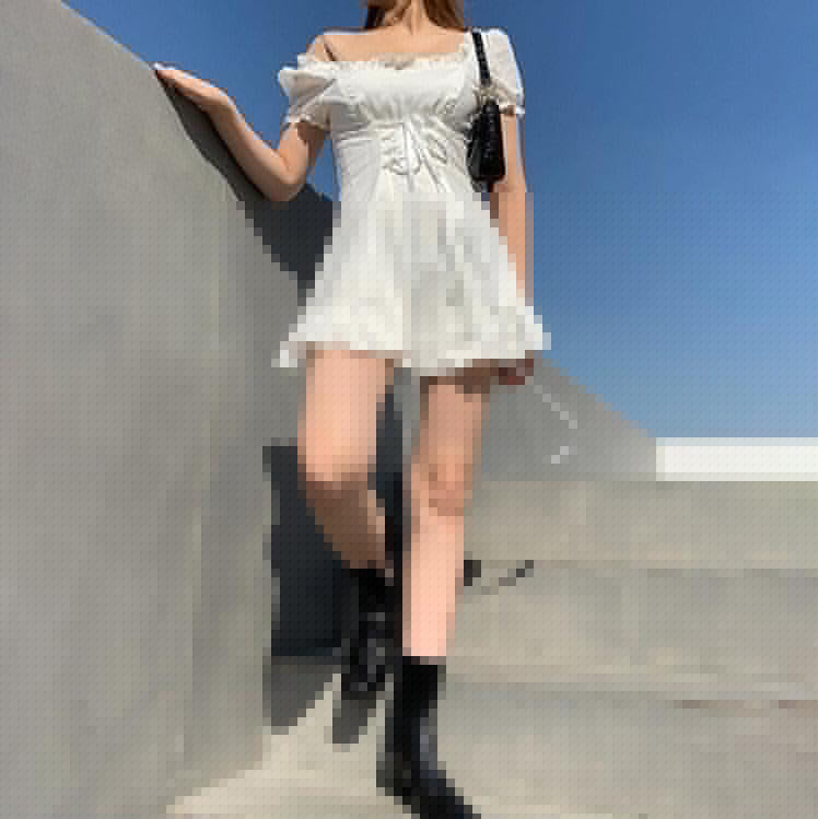 Soft Girl Lace Up Mini Dress - KAYSMAR