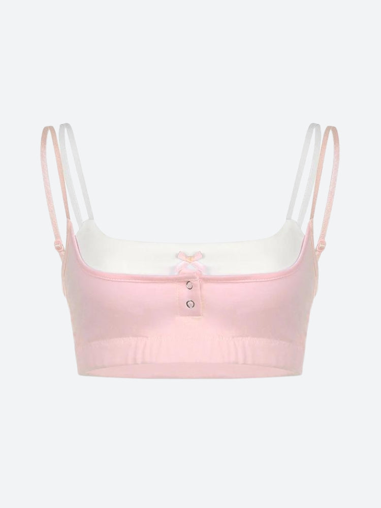 Soft Girl Layered Crop Top - KAYSMAR