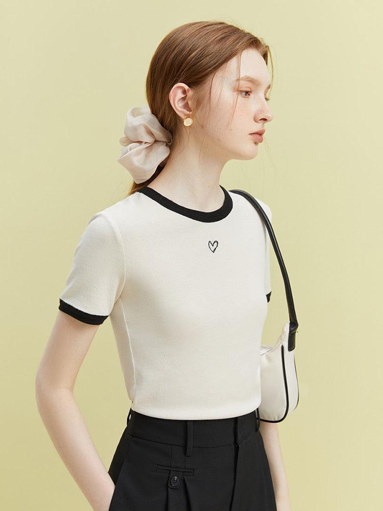 Soft Girl Minimal Heart Tee - KAYSMAR