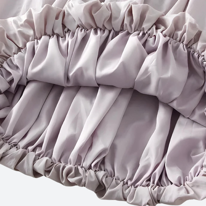 Soft Girl Pastel Bubble Midi Skirt - KAYSMAR