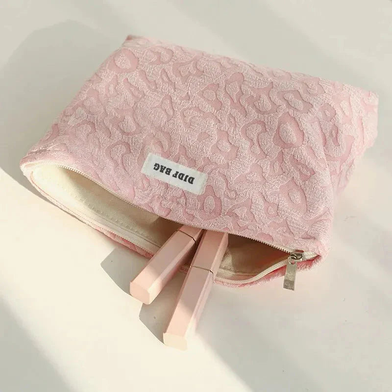 Soft Girl Pink Leopard Makeup Bag - KAYSMAR