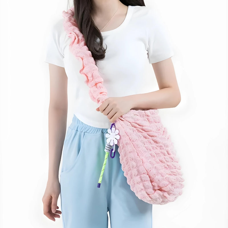Soft Girl Quilted Ruched Hobo Bag - KAYSMAR