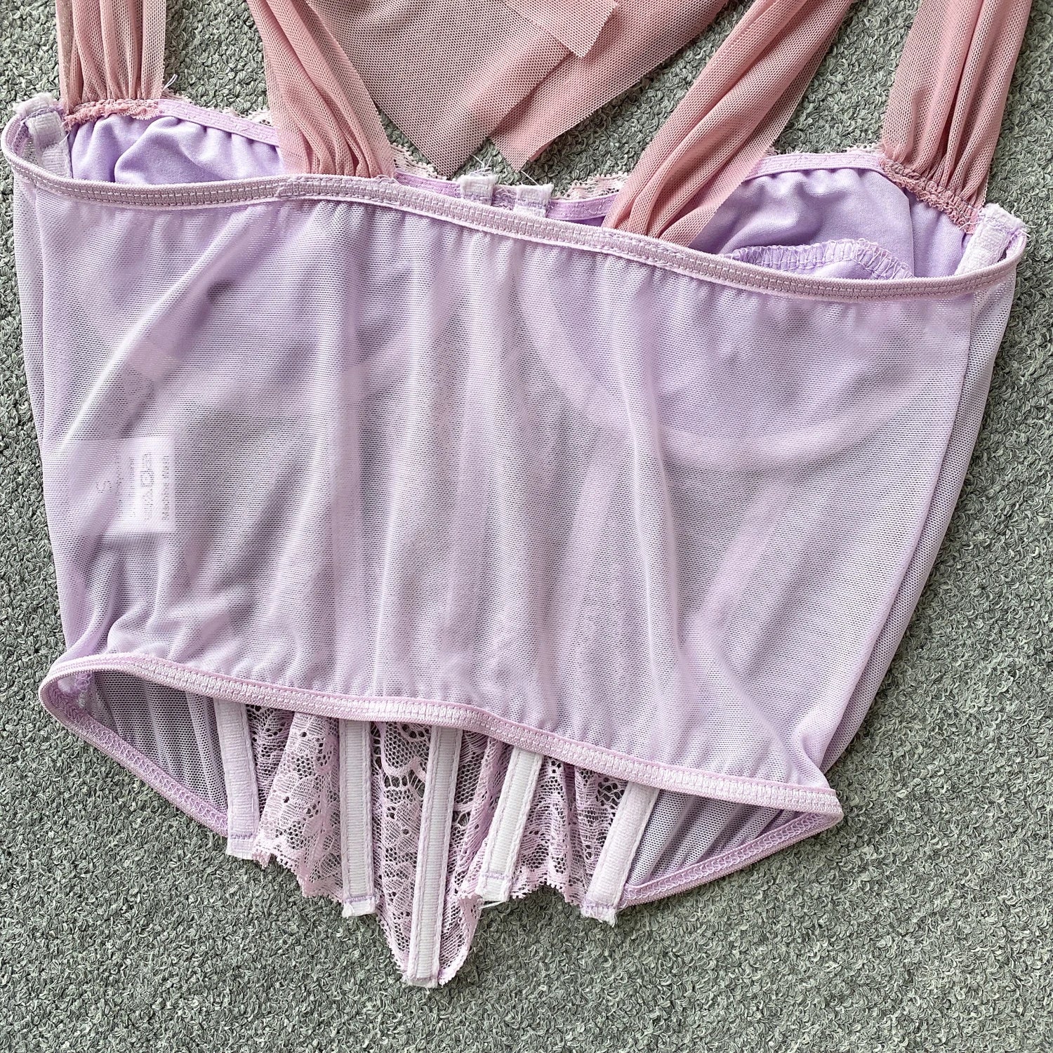 Soft Girl Sheer Lace Corset Top - KAYSMAR