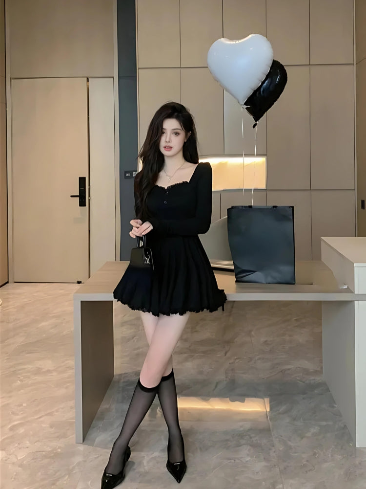 Soft Girl Sweetheart Neckline Mini Dress - KAYSMAR